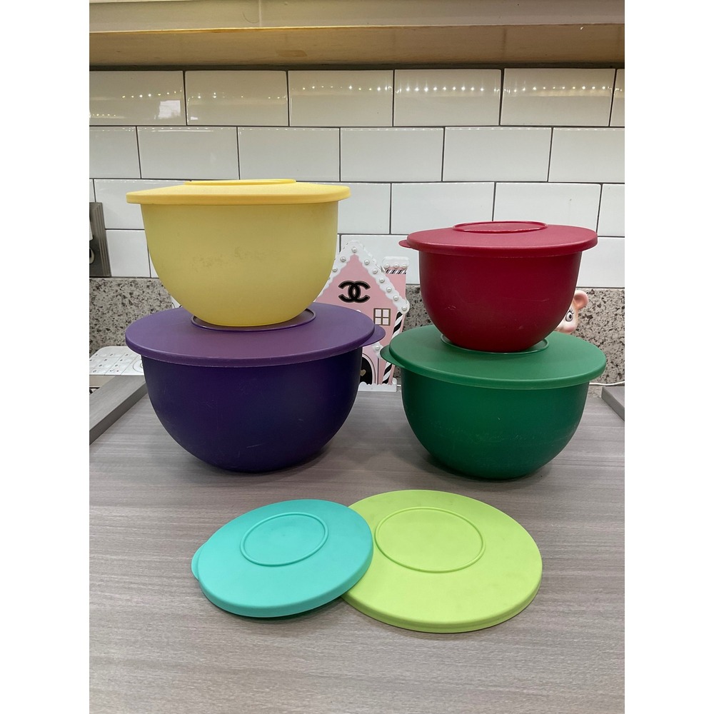 VINTAGE TUPPERWARE IMPRESSIONS NESTING BOWLS